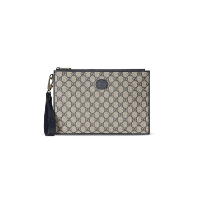 GUCCI GG DENIM POUCH 672953 (30.5*21*1.5cm)